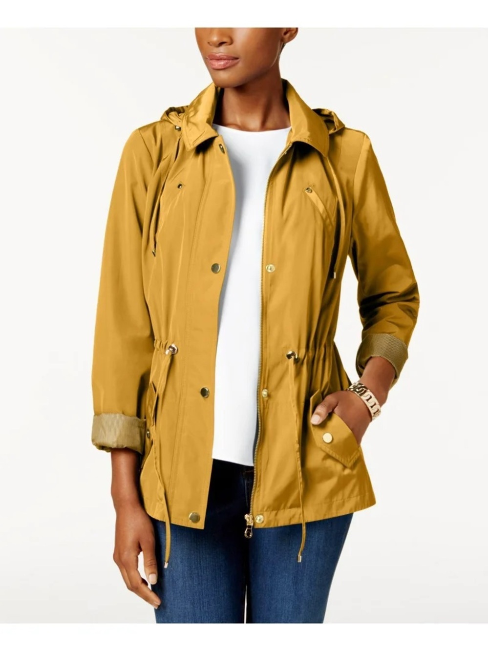 Charter Club Mustard Utility Anorak Jacket